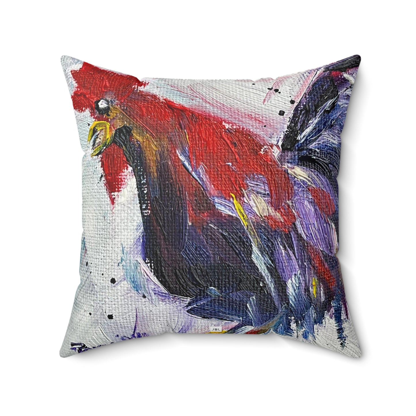 As the Rooster Crows Indoor Spun Polyester Square Pillow