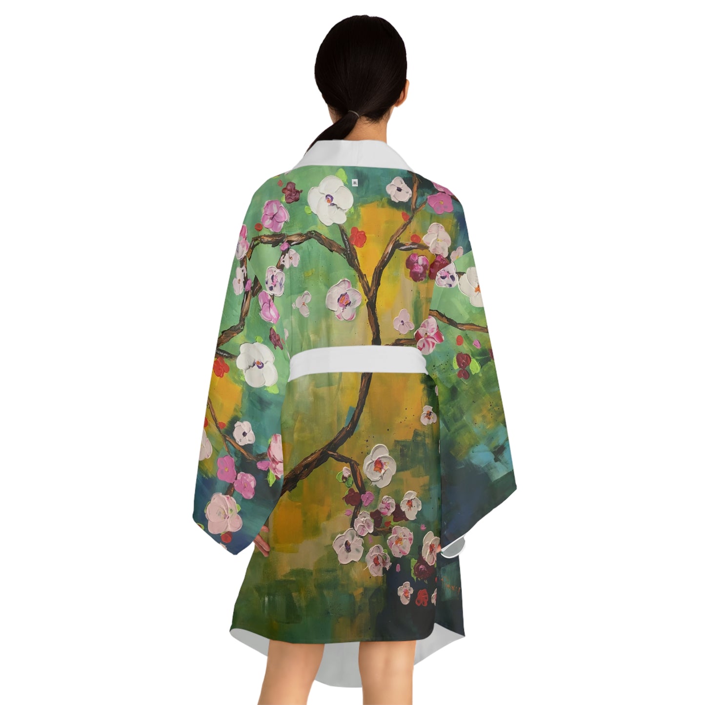 Kimono Robe - Abstract Cherry Blossoms
