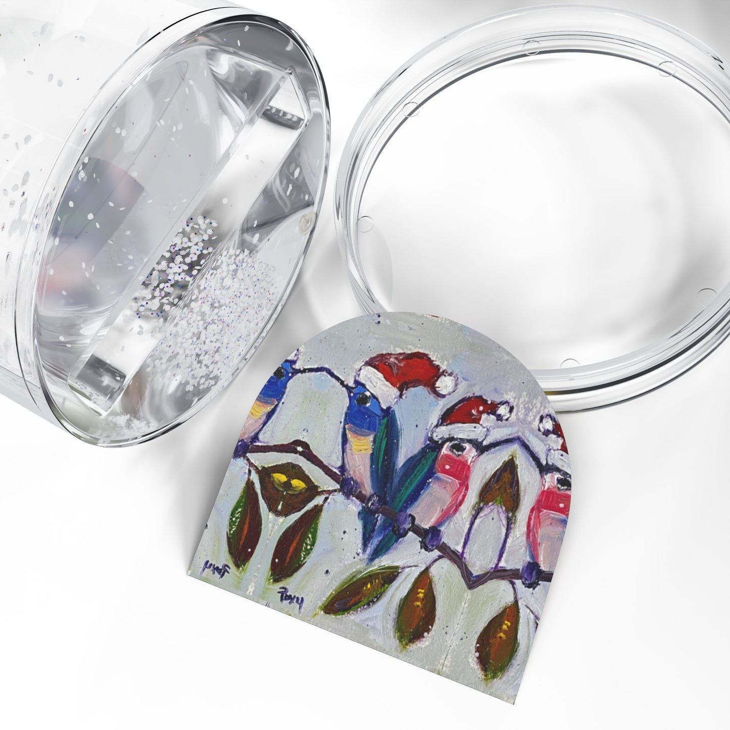 Snow Globe - Holiday Hummingbirds