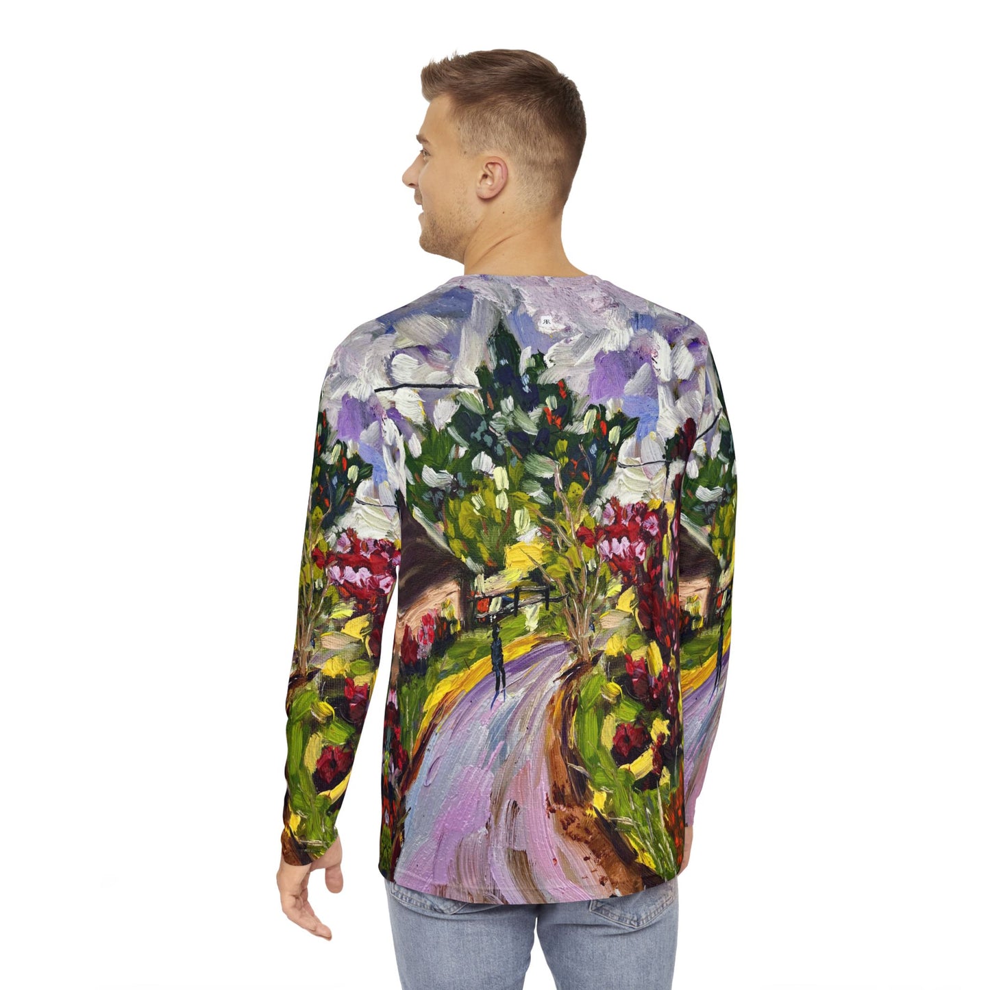 Men's Long Sleeve Shirt - Unique Classic Tee-Dreamy Walk in Churchill Cotswolds