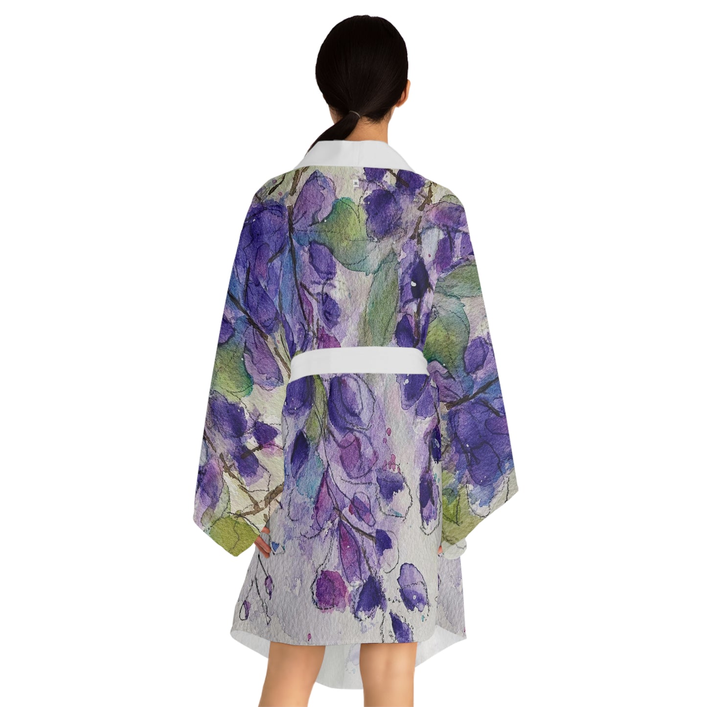 Kimono Robe -Purple Wisteria