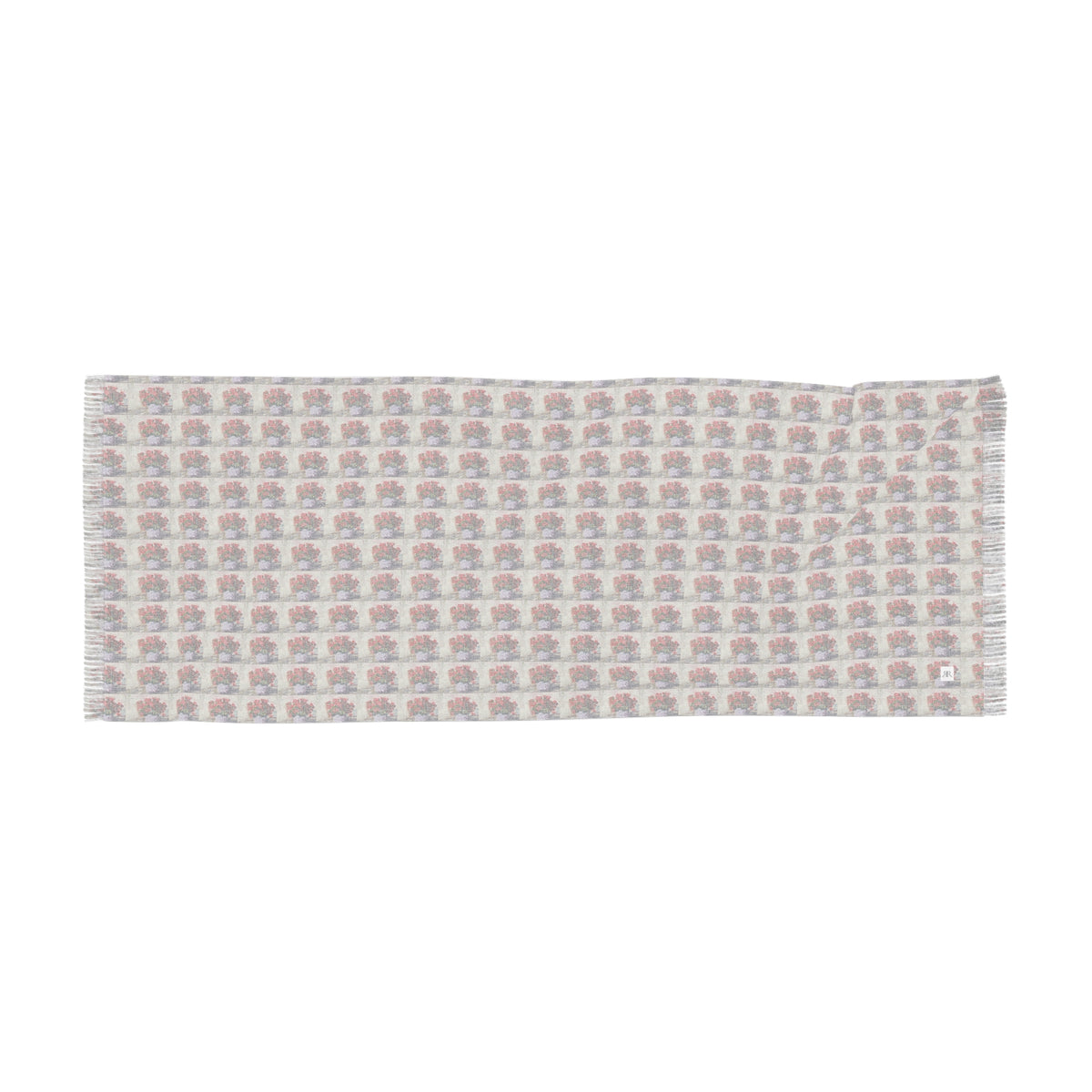 Colorful Scarf — Artistic Lightweight Neck Wrap- Basket Blooms