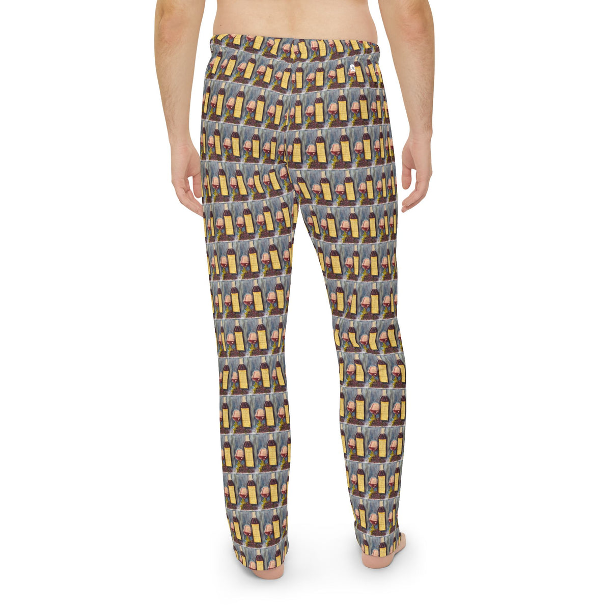 Men's Pajama Pants — GBV Vertunmus Wine- Allover Print Lounge Pants