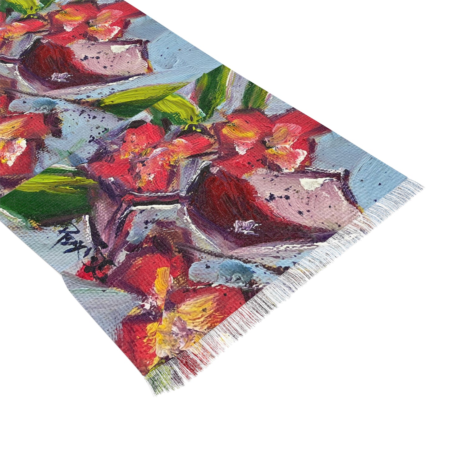 Colorful Scarf — Artistic Lightweight Neck Wrap-Sips of Summer