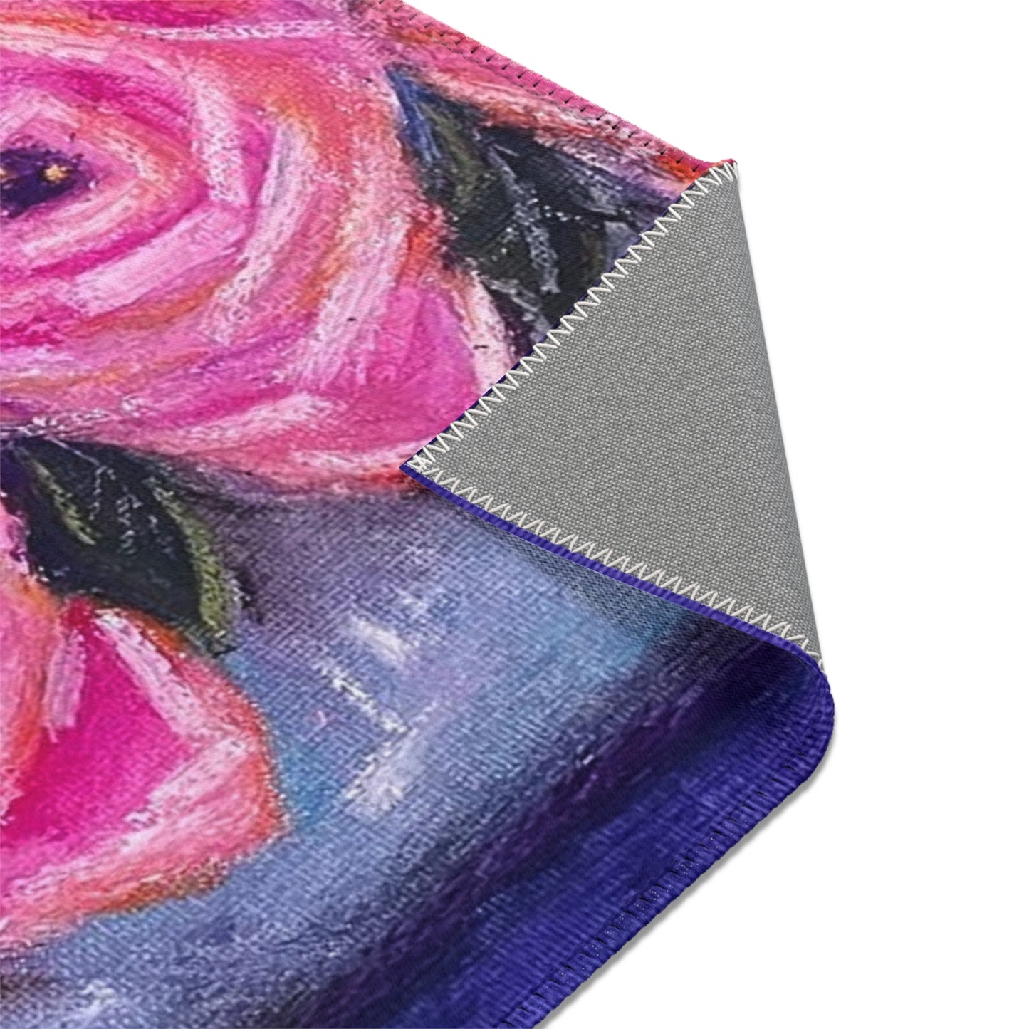 Tin Full of Roses Colorful Area Rug