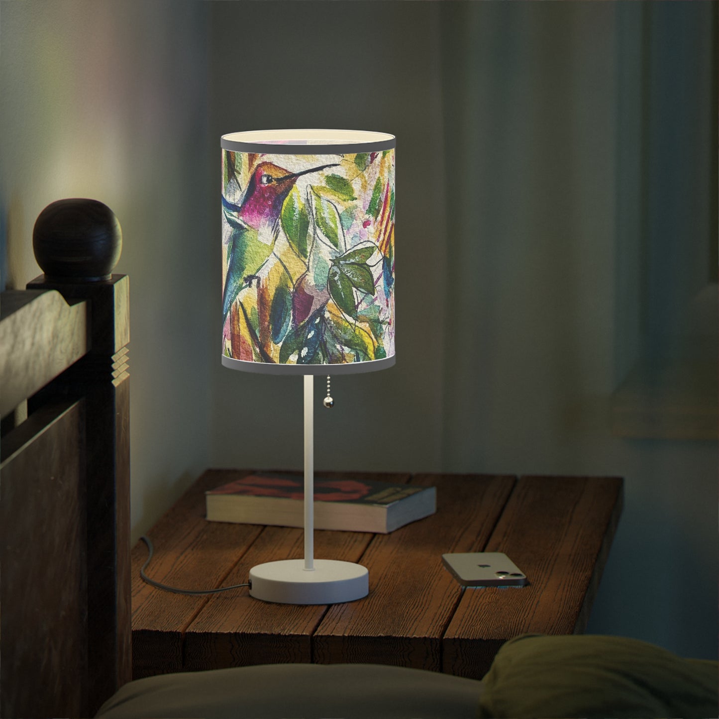 Lamp on a Stand, US|CA plug-Hummingbird by the Jasmine