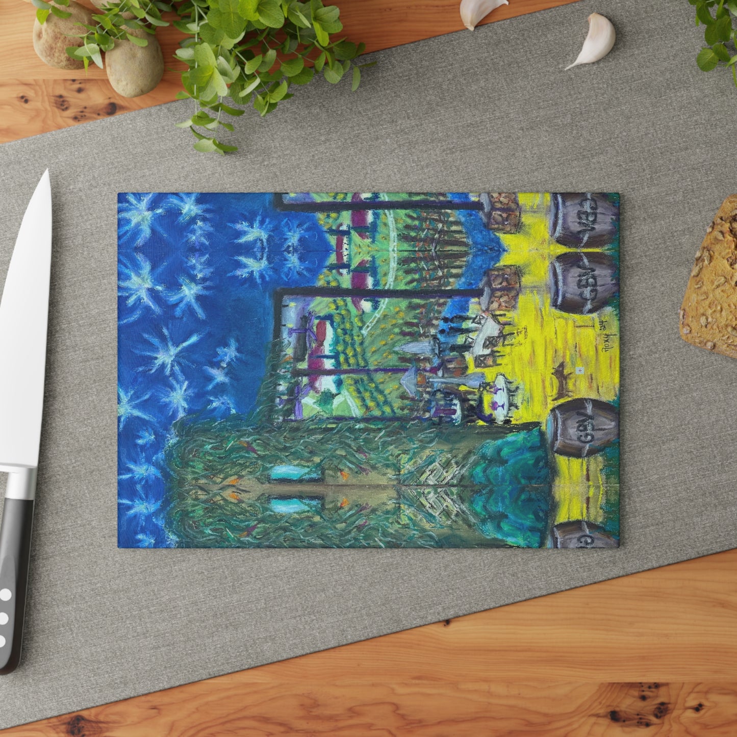 Crépuscule à Temecula-GBV- Planche à découper en verre