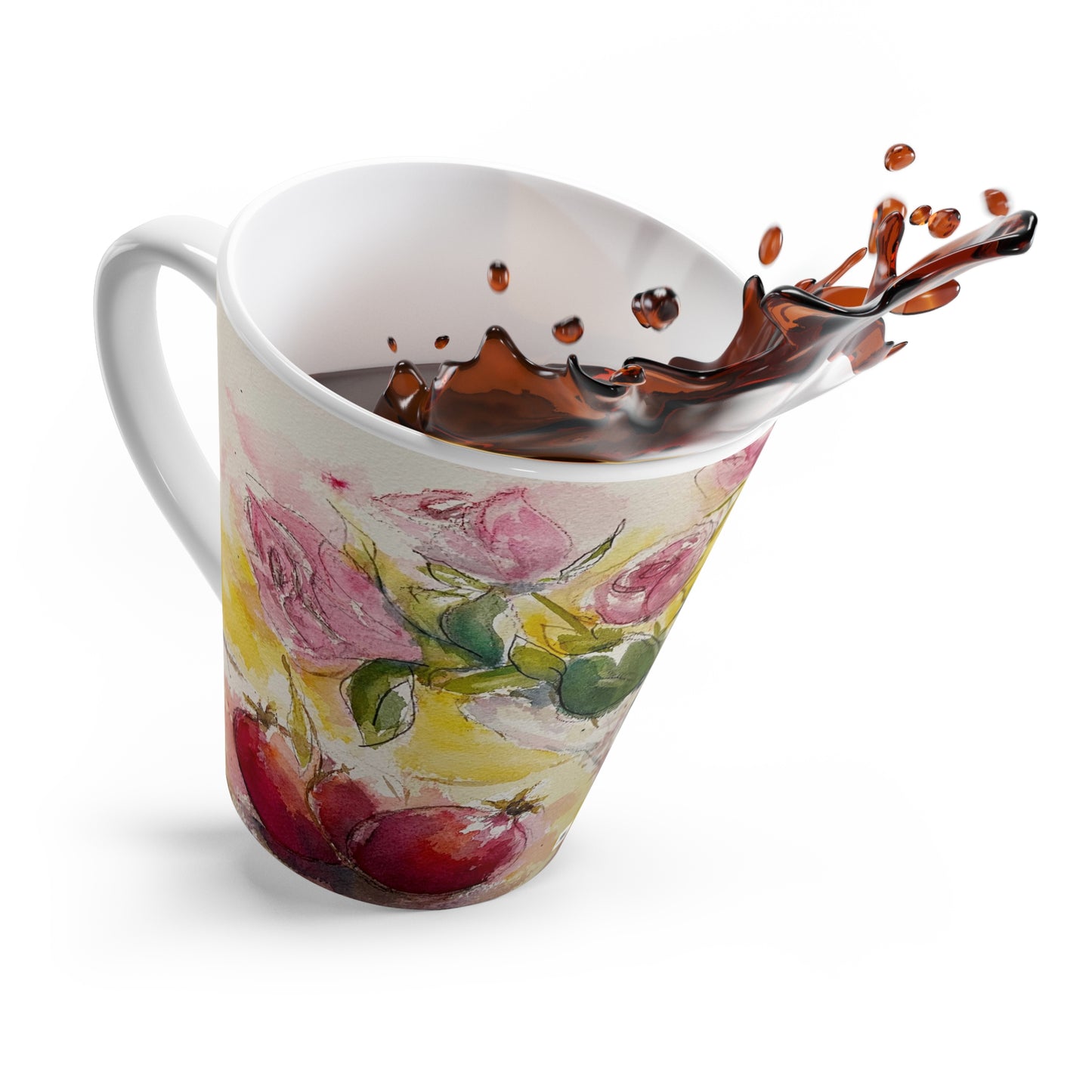Mug - Roses and Pomegranates-Made in and Ships from USA