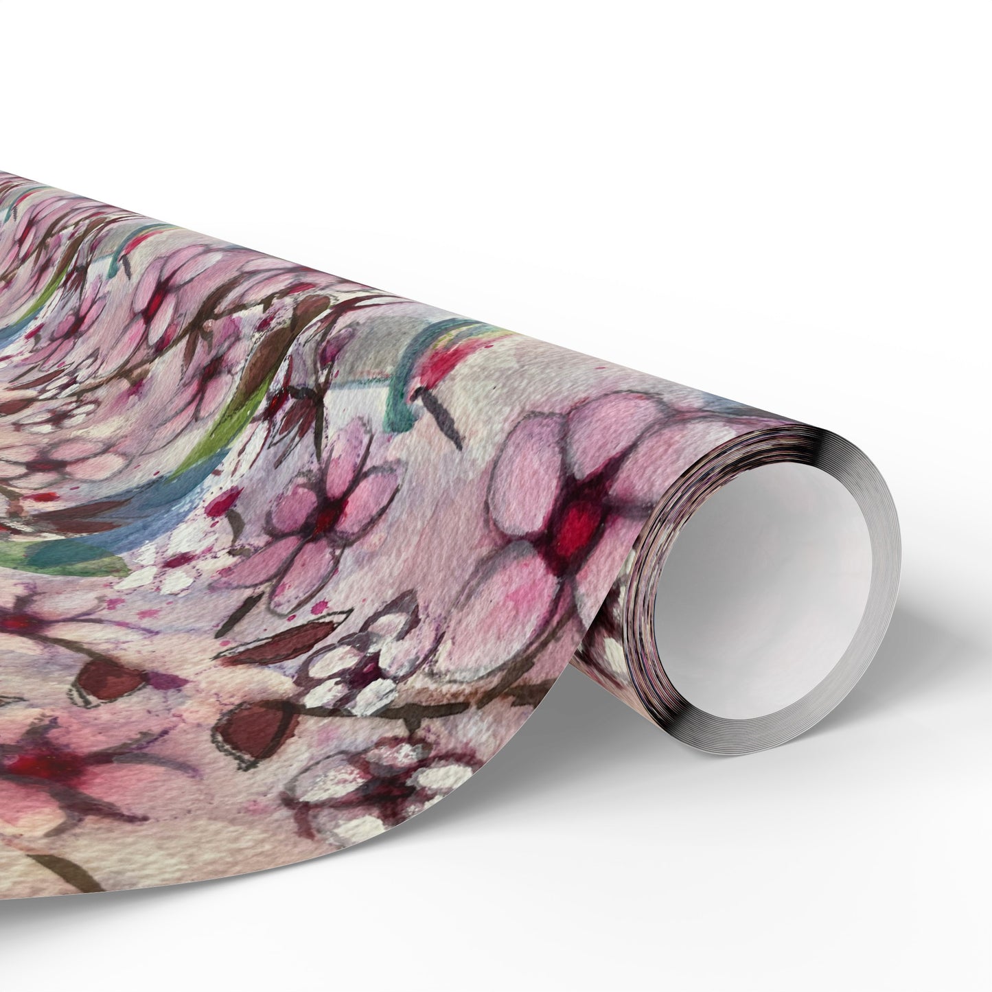 Hummingbird in Cherry Blossoms (3 Sizes) Wrapping Papers