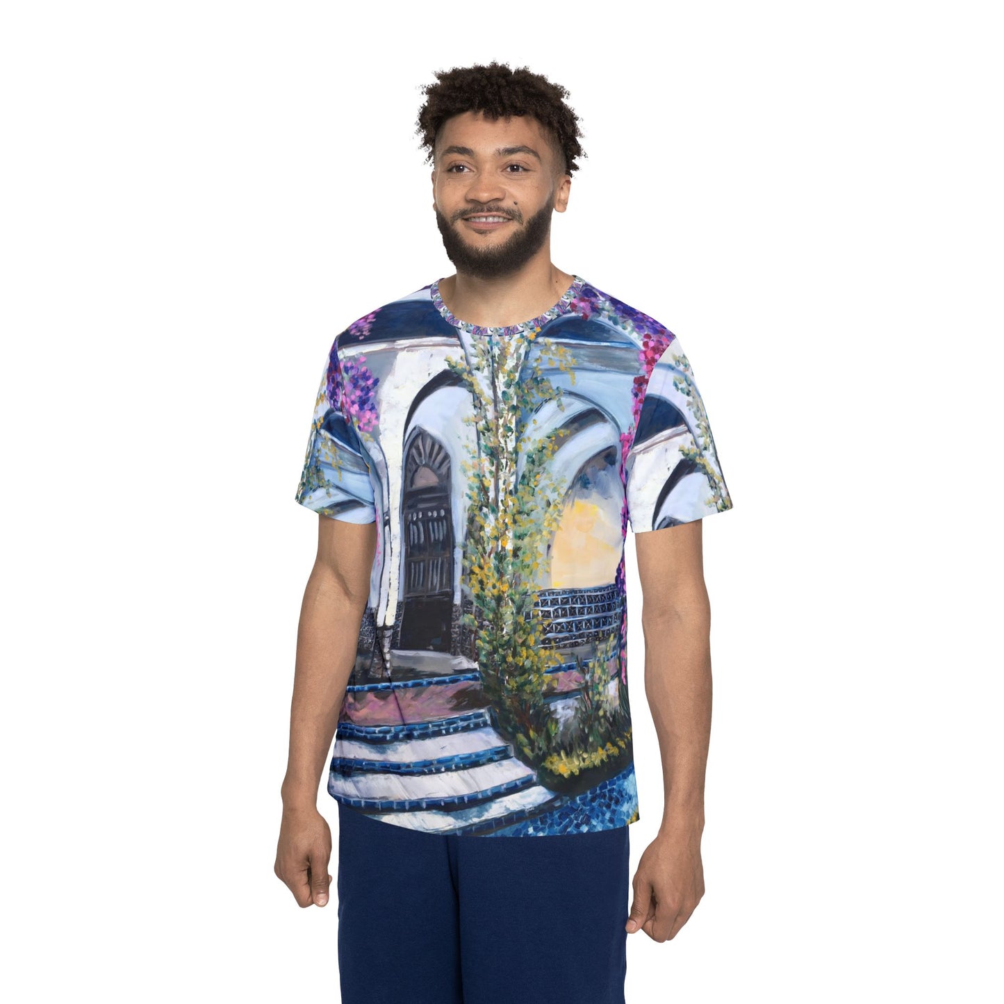 Men's Sports Jersey - Paris Wisteria-Grand Mosque Moorish Architecture