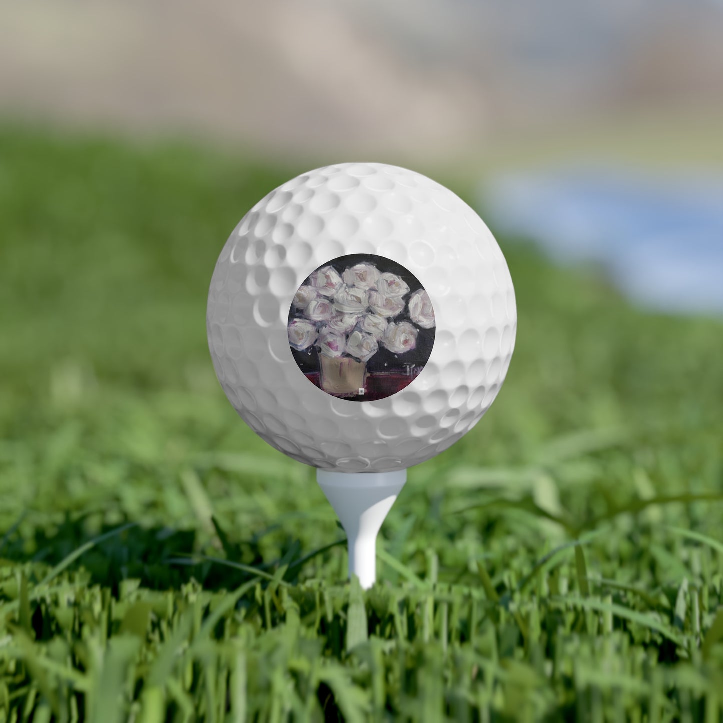 Golf Balls, 6pcs- Midnight Roses