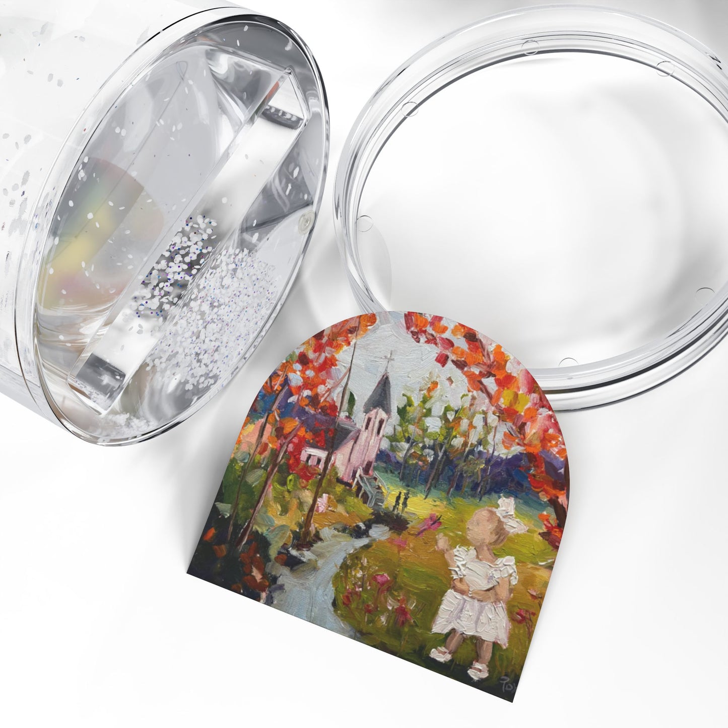 Snow Globe - Isla at the Baptism-Rural Church with toddler