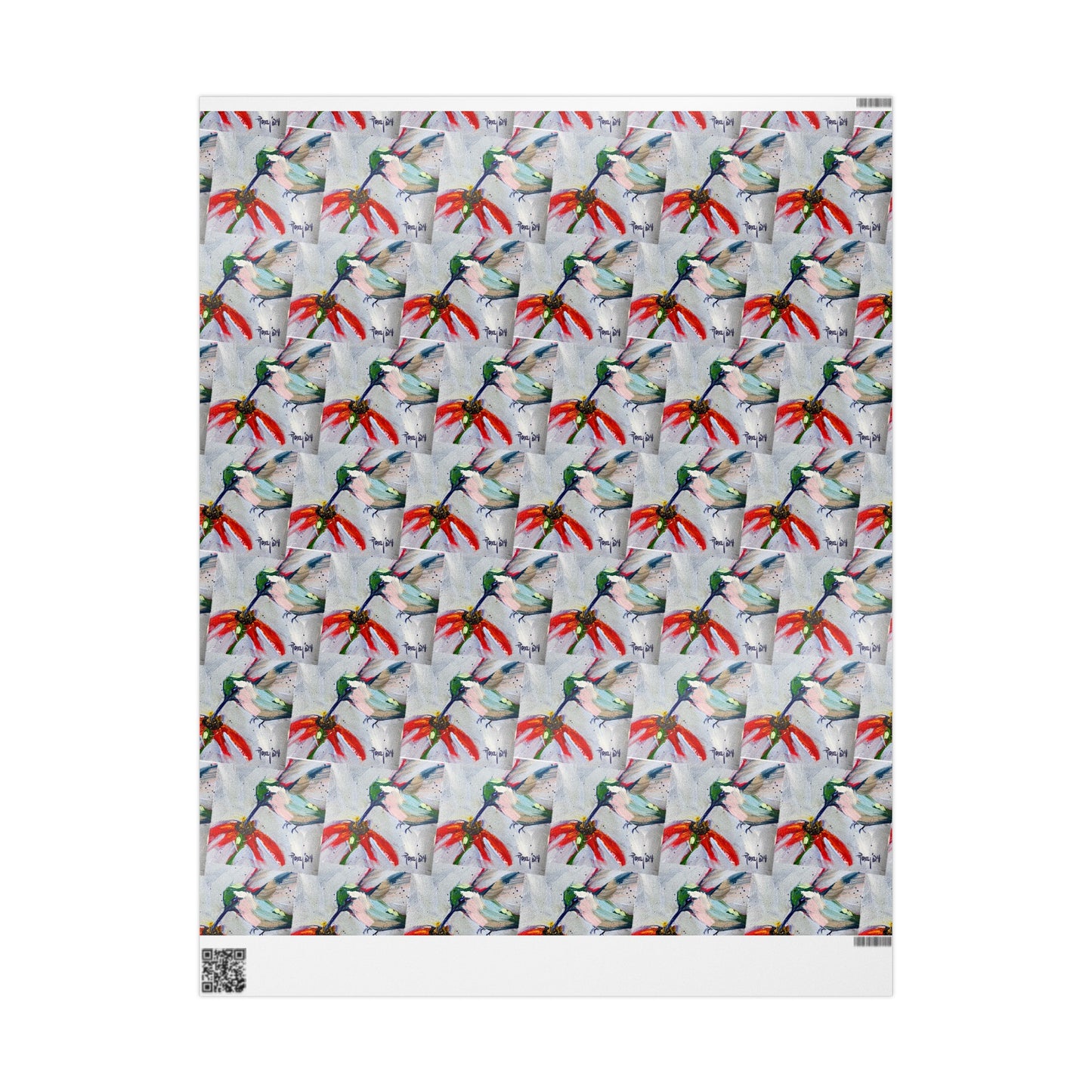 Hummingbird at a Coneflower (3 Sizes) Wrapping Papers