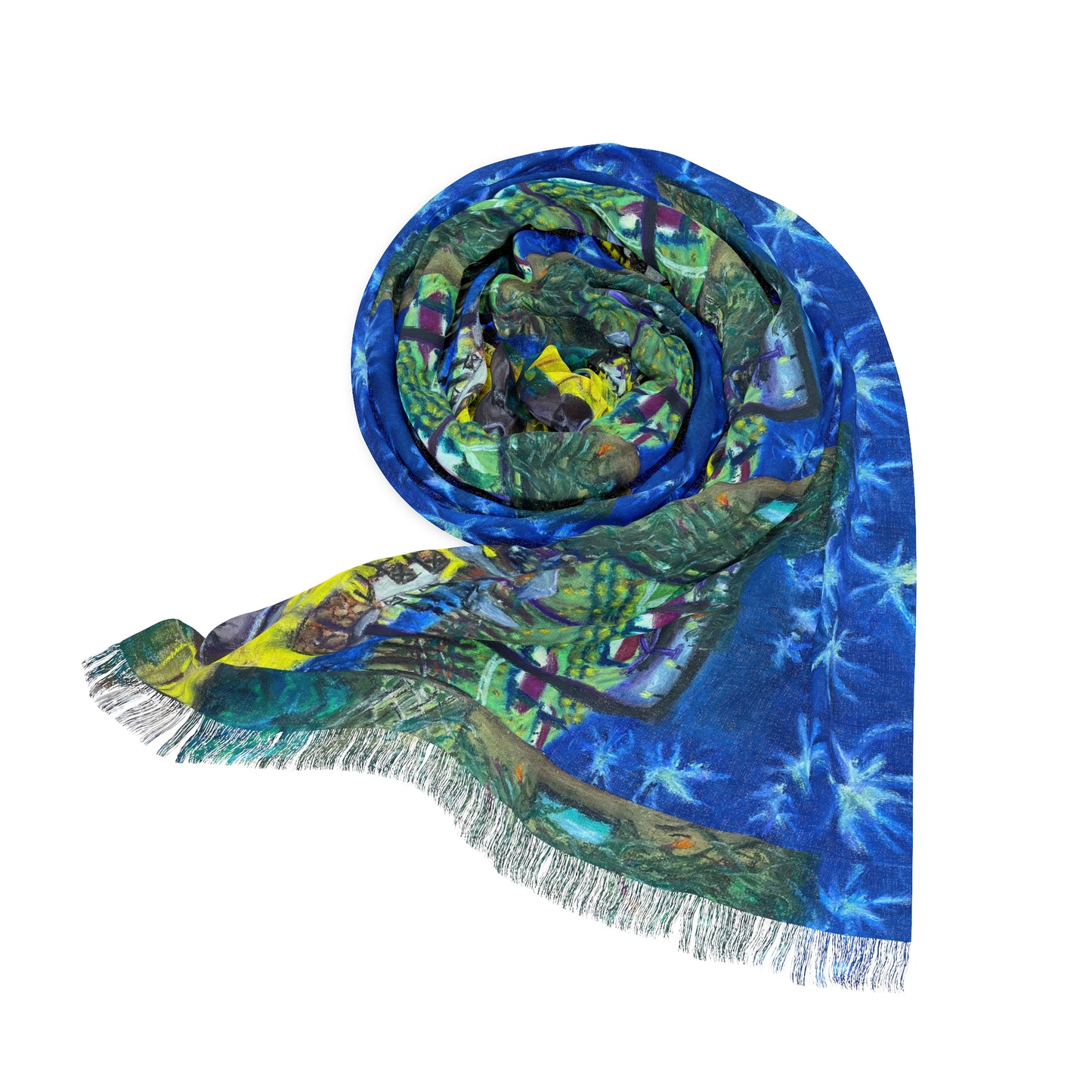 Colorful Scarf — Artistic Lightweight Neck Wrap- Twilight in Temecula-GBV
