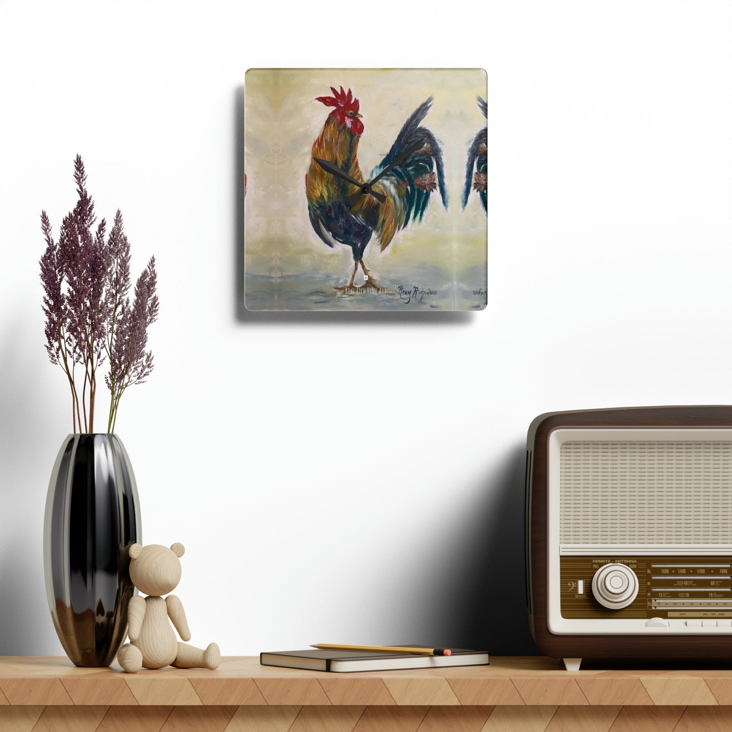 Who you calling Chicken? Rooseter Acrylic Wall Clock