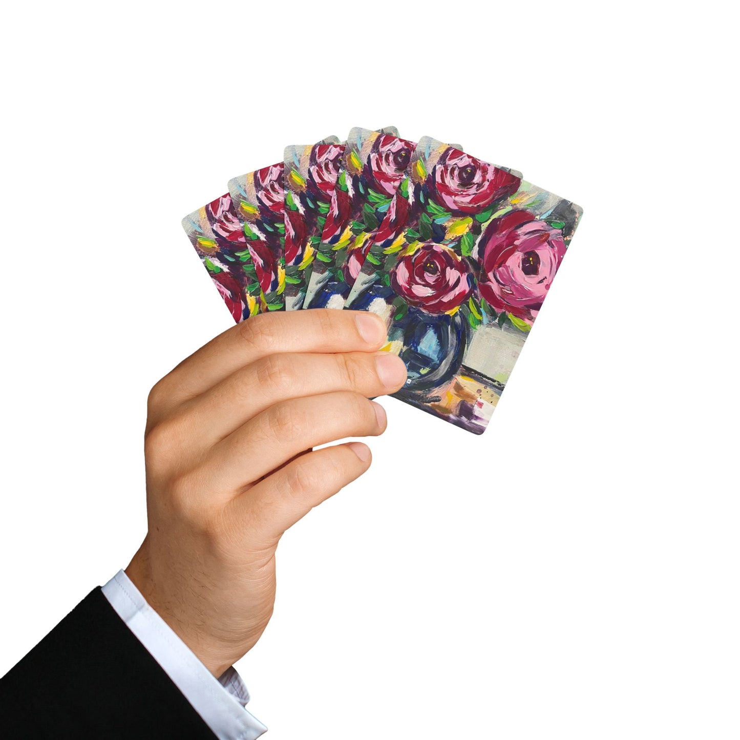 Playing Cards-Shabby Pink Roses