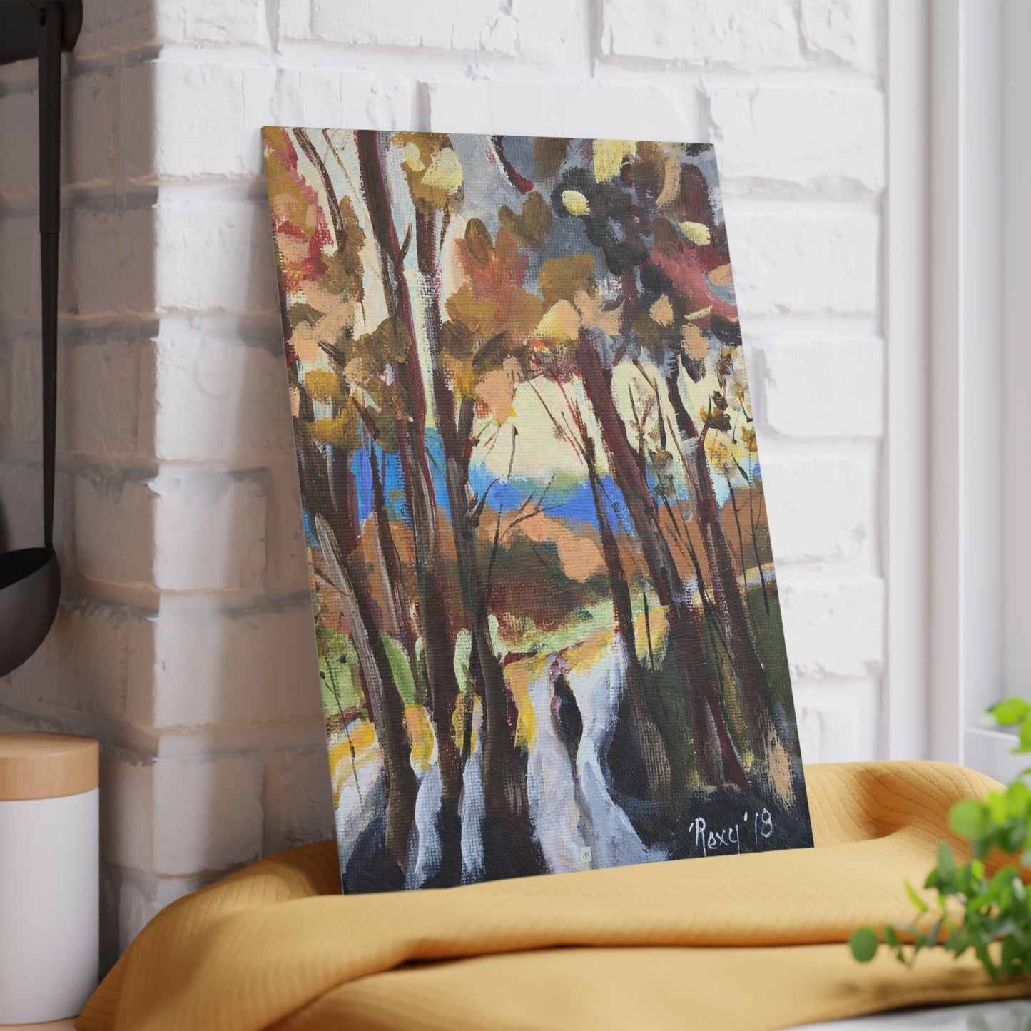 Man in the Woods Glass Cutting Board