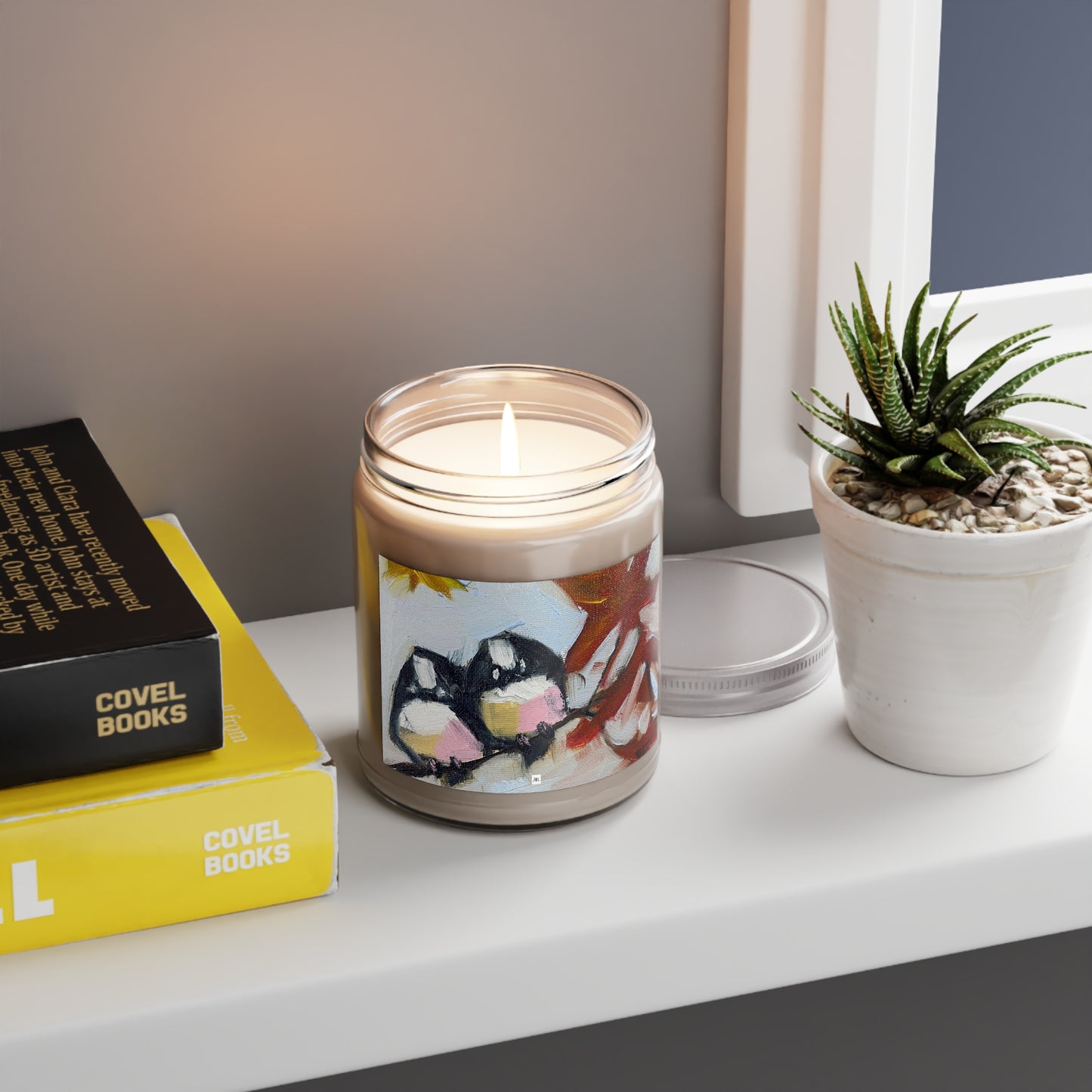 Scented Candle 9oz-Chickadees in a Maple Tree