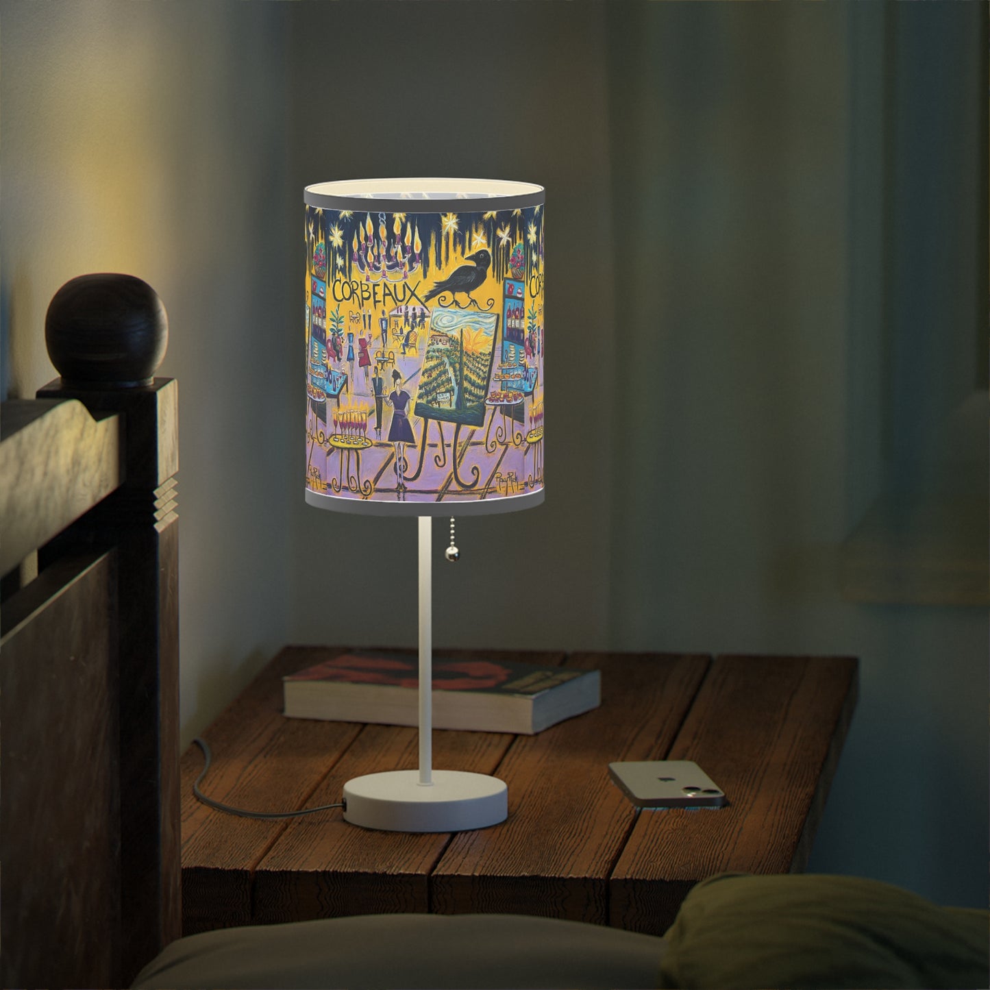 Lamp on a Stand, US|CA plug-Corbeaux-Wine and Art after Dark