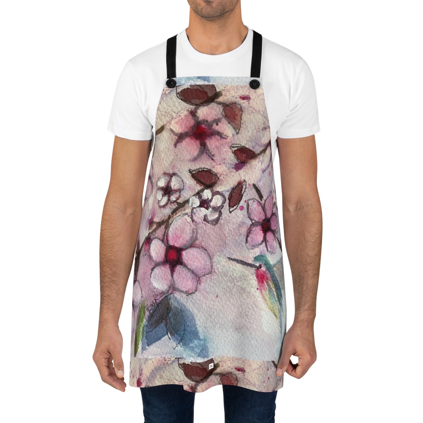 Hummingbird in Cherry Blossoms Apron
