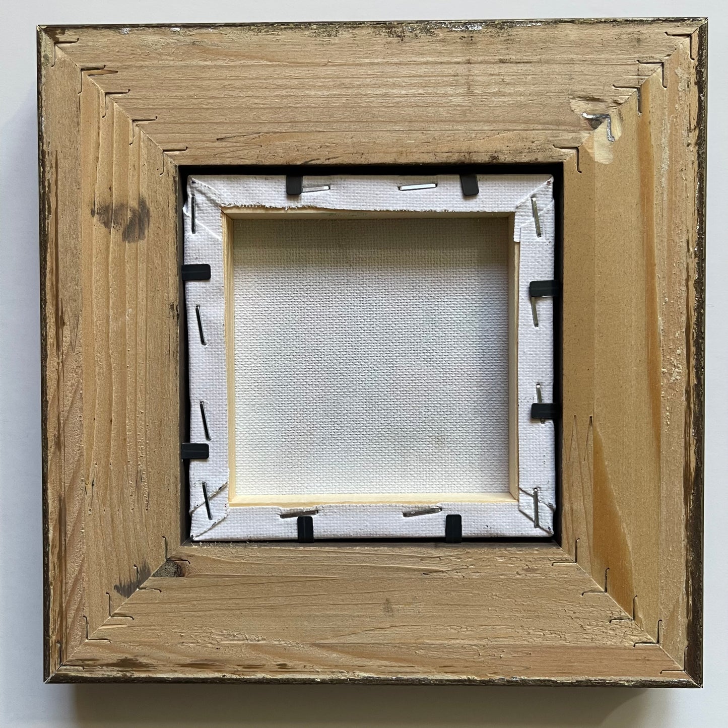 Cute Little Crested Tit Original Oil Painting 4x4 Framed