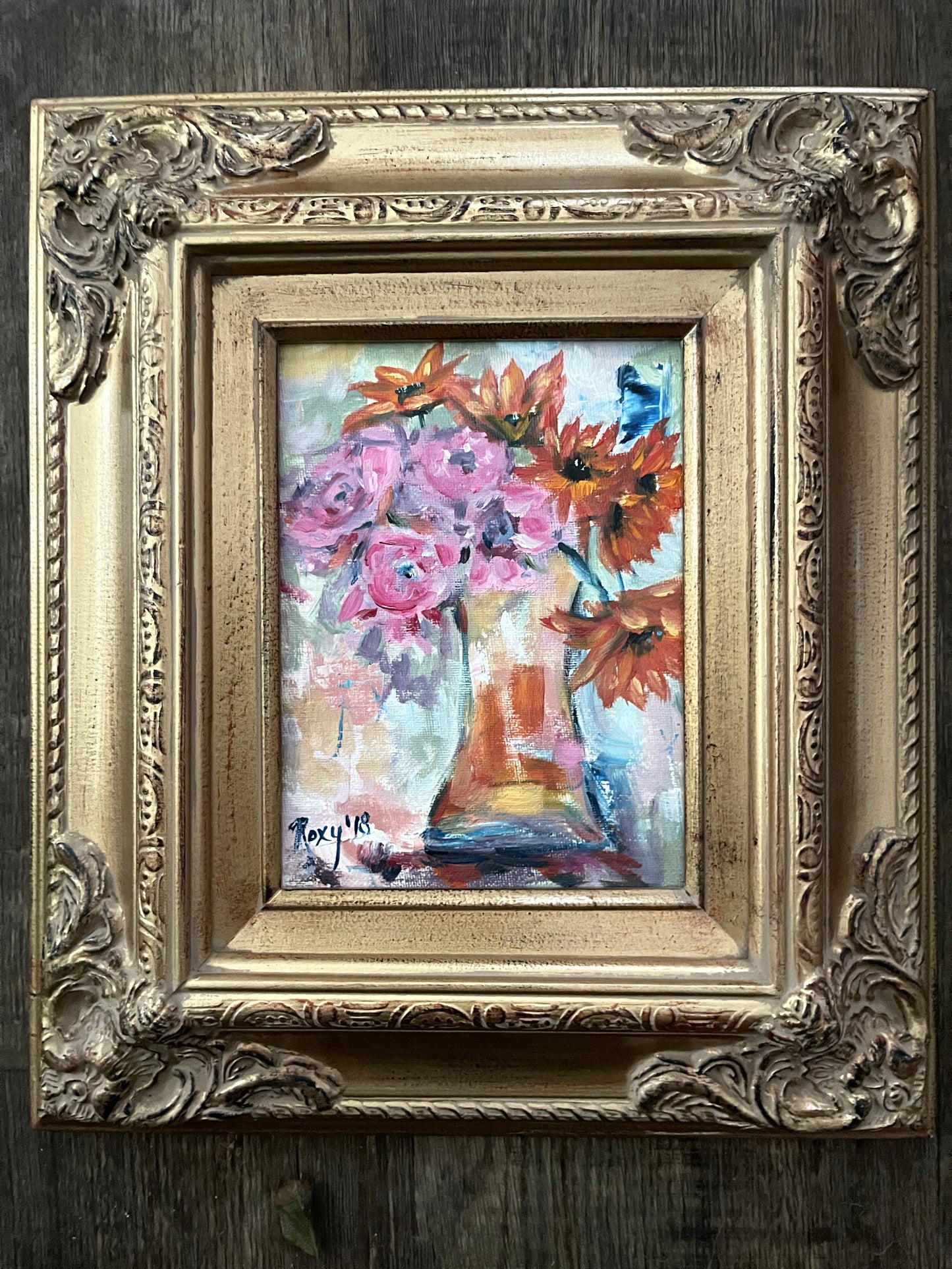 Bunch of Happy-Original Oil Painting Framed