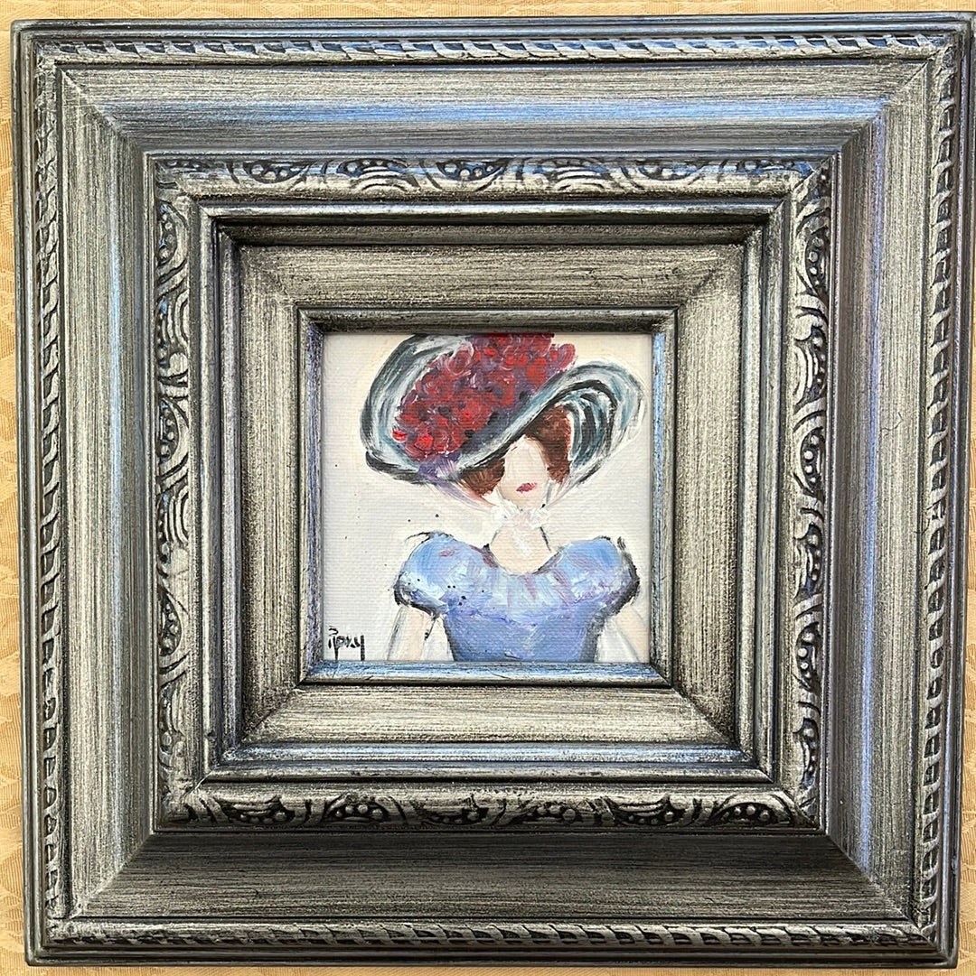 Miss Fancy- Original Oil Painting Framed