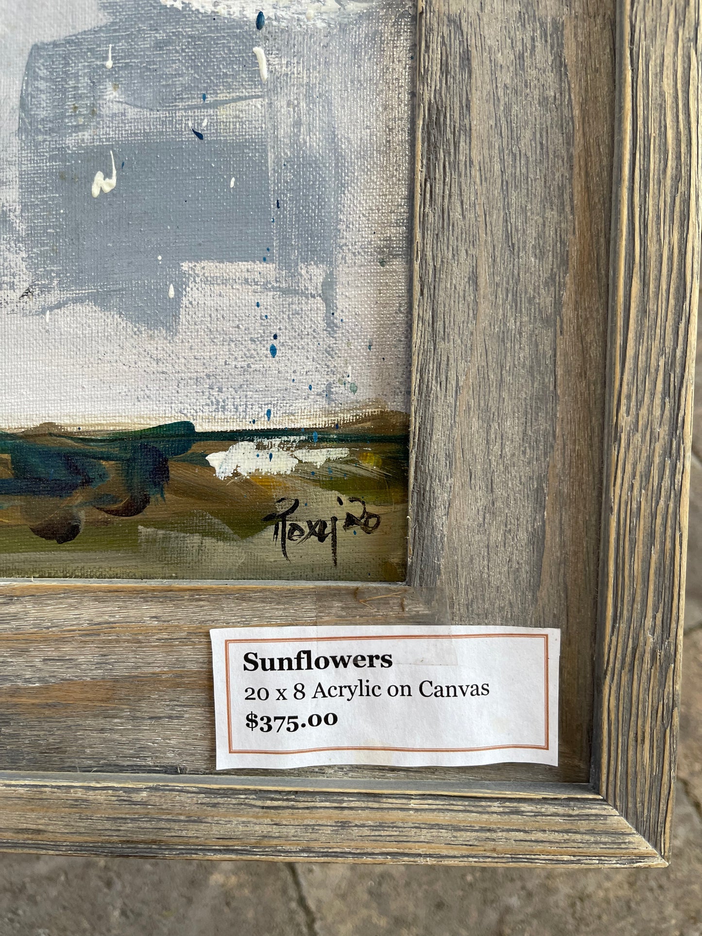 Sunflowers- Original Acrylic Painting Framed