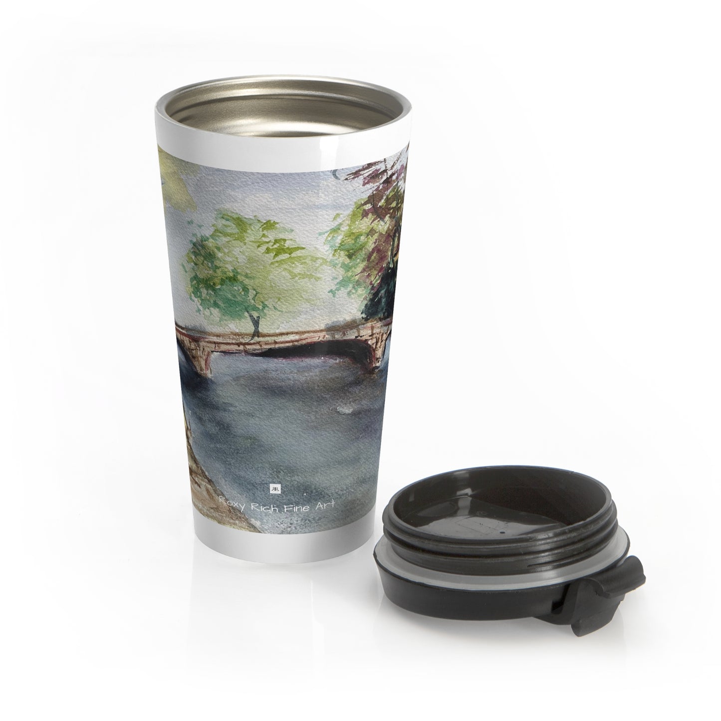 Bourton on the Water Tasse de voyage en acier inoxydable Cotswolds