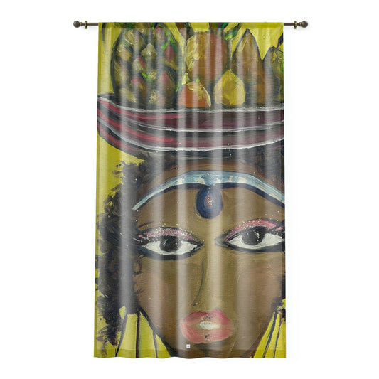 Princess Amahle cropped 84 x 50 inch Sheer Window Curtain