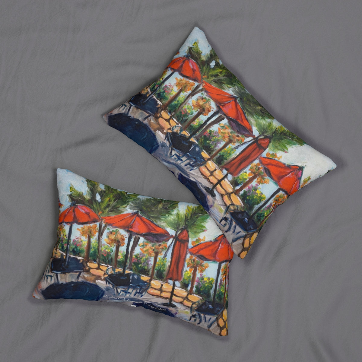 Cojín lumbar Terraza solo para miembros en Lorenzi Estate (viñedo y bodega)