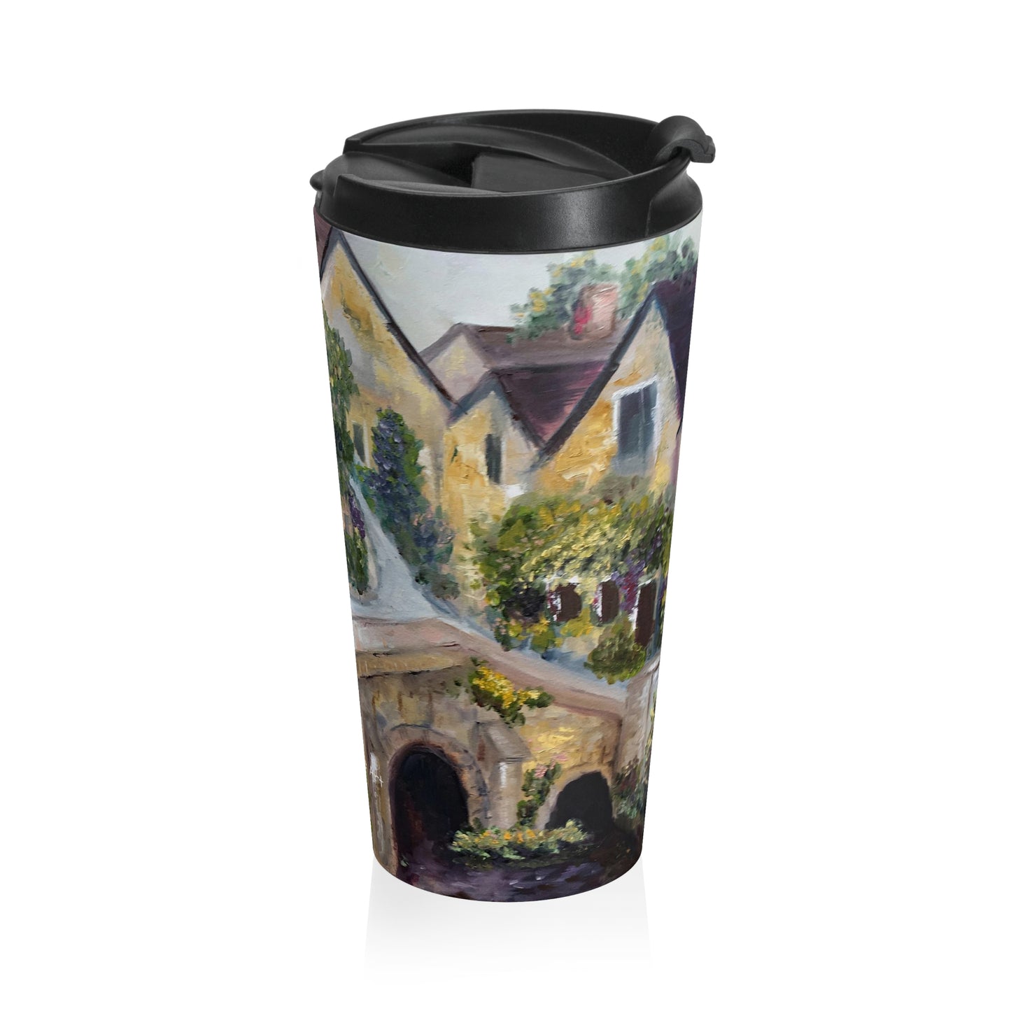 Castle Combe Cotswolds Tasse de voyage en acier inoxydable