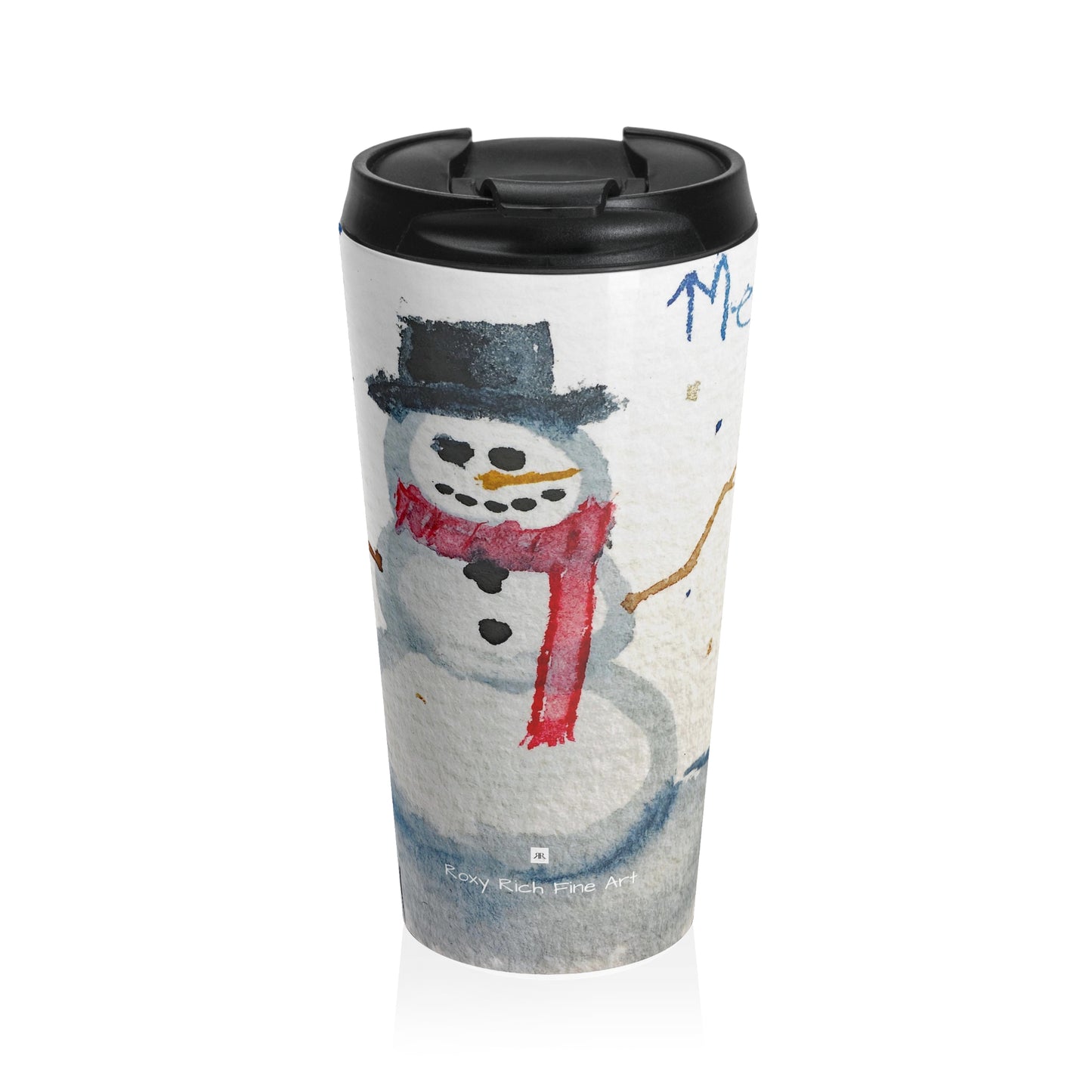 Merry Snowman Stainless Steel Travel Mug