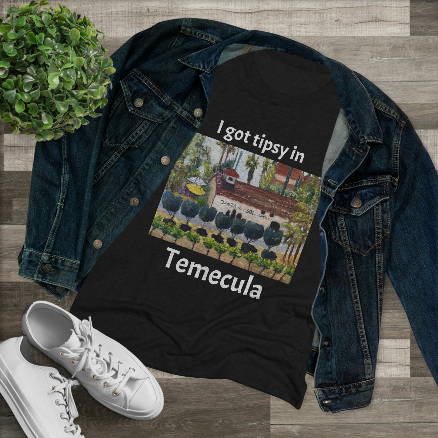 I got tipsy in Temecula Women's fitted Triblend Tee Temecula tee shirt souvenir "Danza Del Sol"