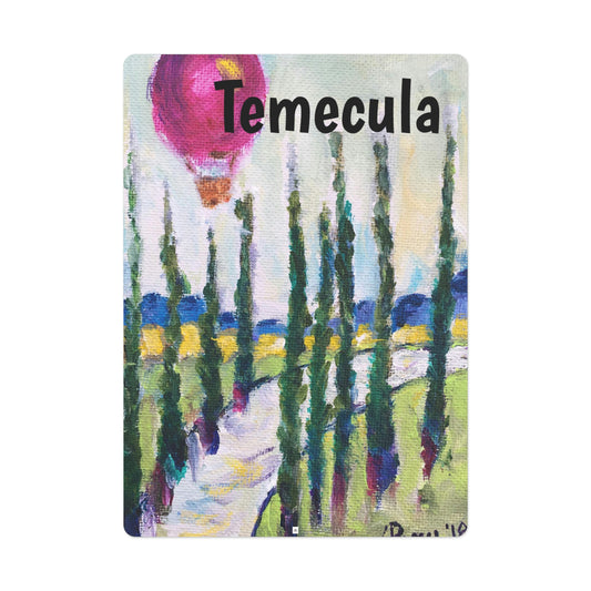 Temecula - Cypress Trees and Balloon- Poker Cards/Playing Cards
