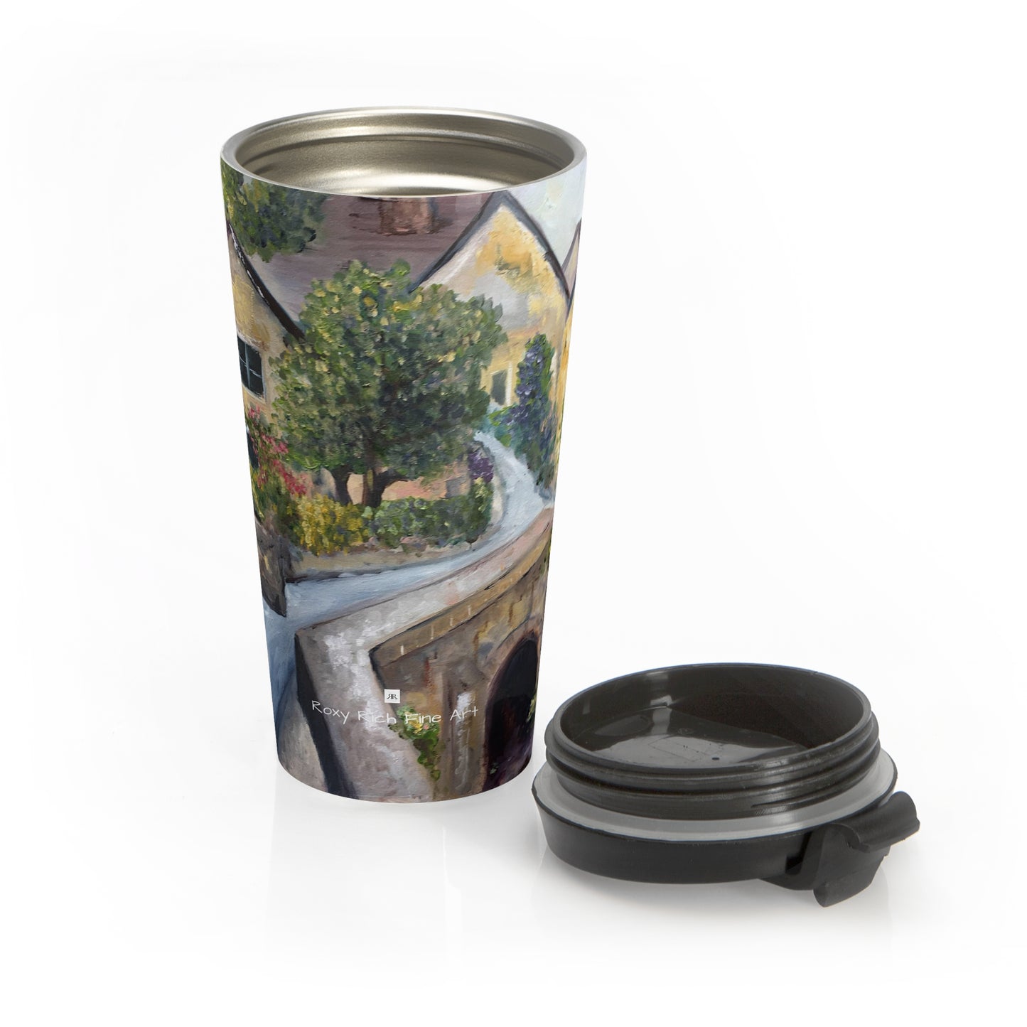 Castle Combe Cotswolds Tasse de voyage en acier inoxydable