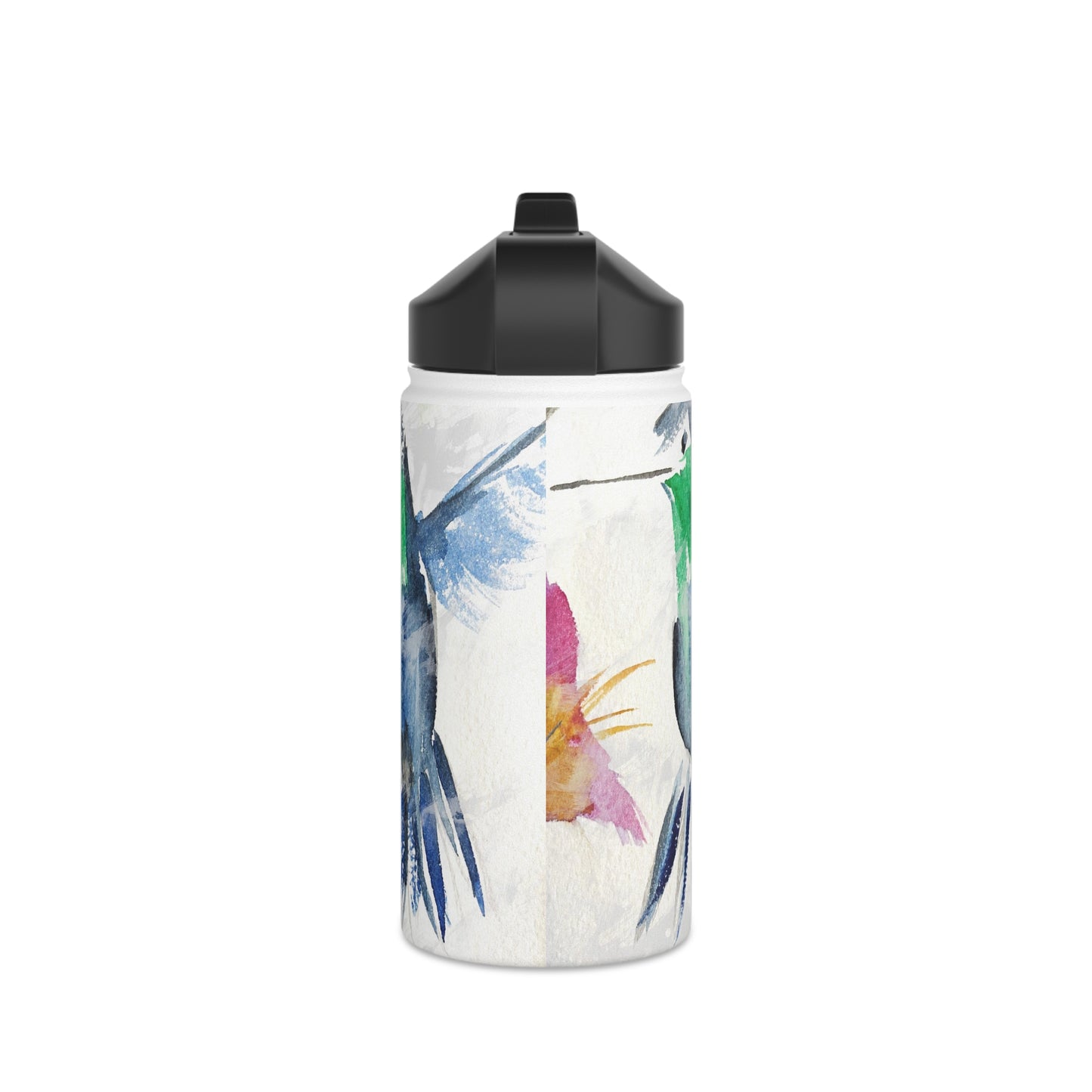 Bouteille d'eau en acier inoxydable Floaty Hummingbird, couvercle standard