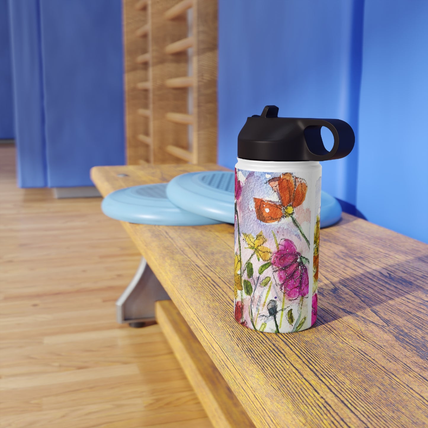 Cosmos Garden Stainless Steel Water Bottle, Standard Lid