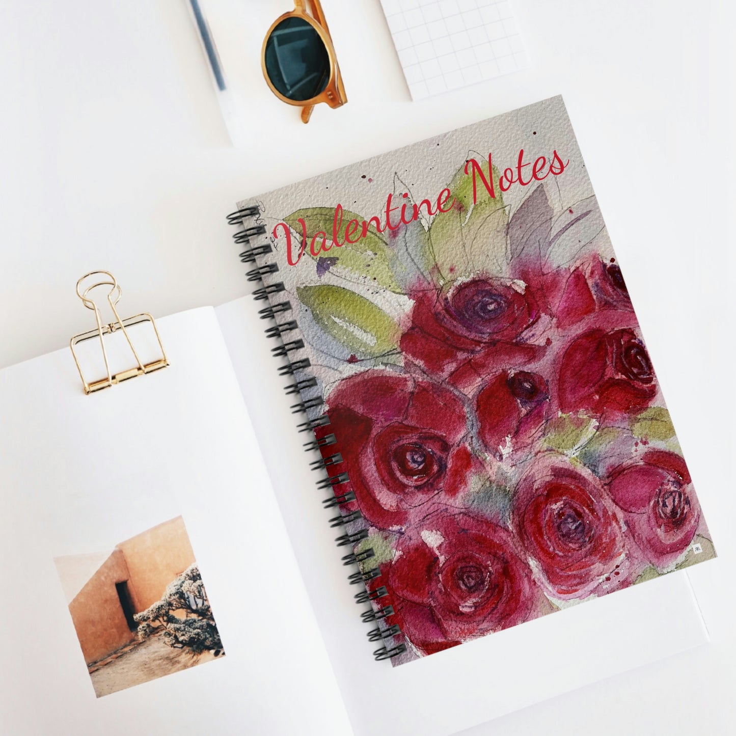 Red Roses "Valentine Notes" Spiral Notebook