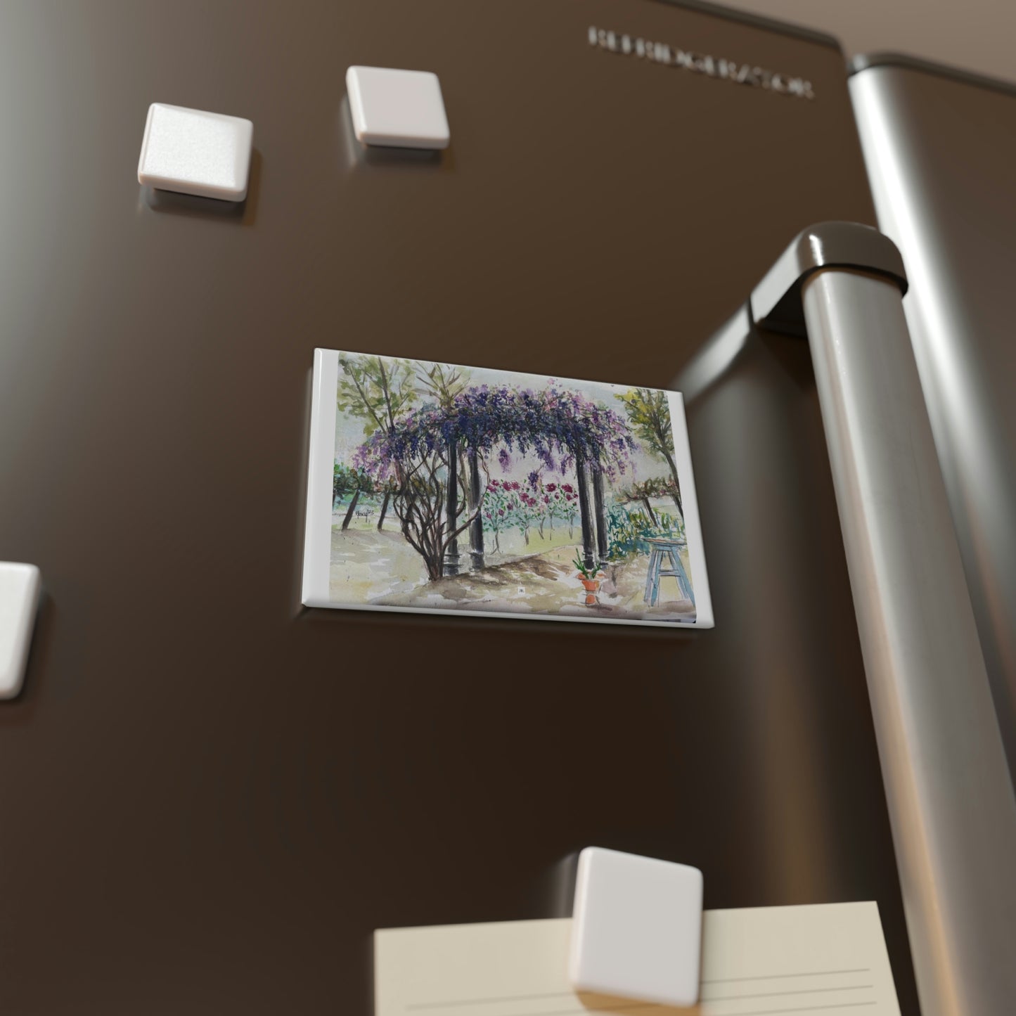 Wisteria at Somerset Button Magnet, Rectangle