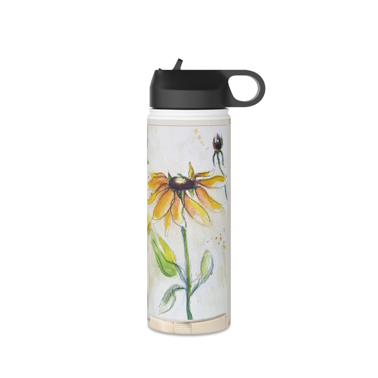 Autumn Sunflowers Stainless Steel Water Bottle, Standard Lid