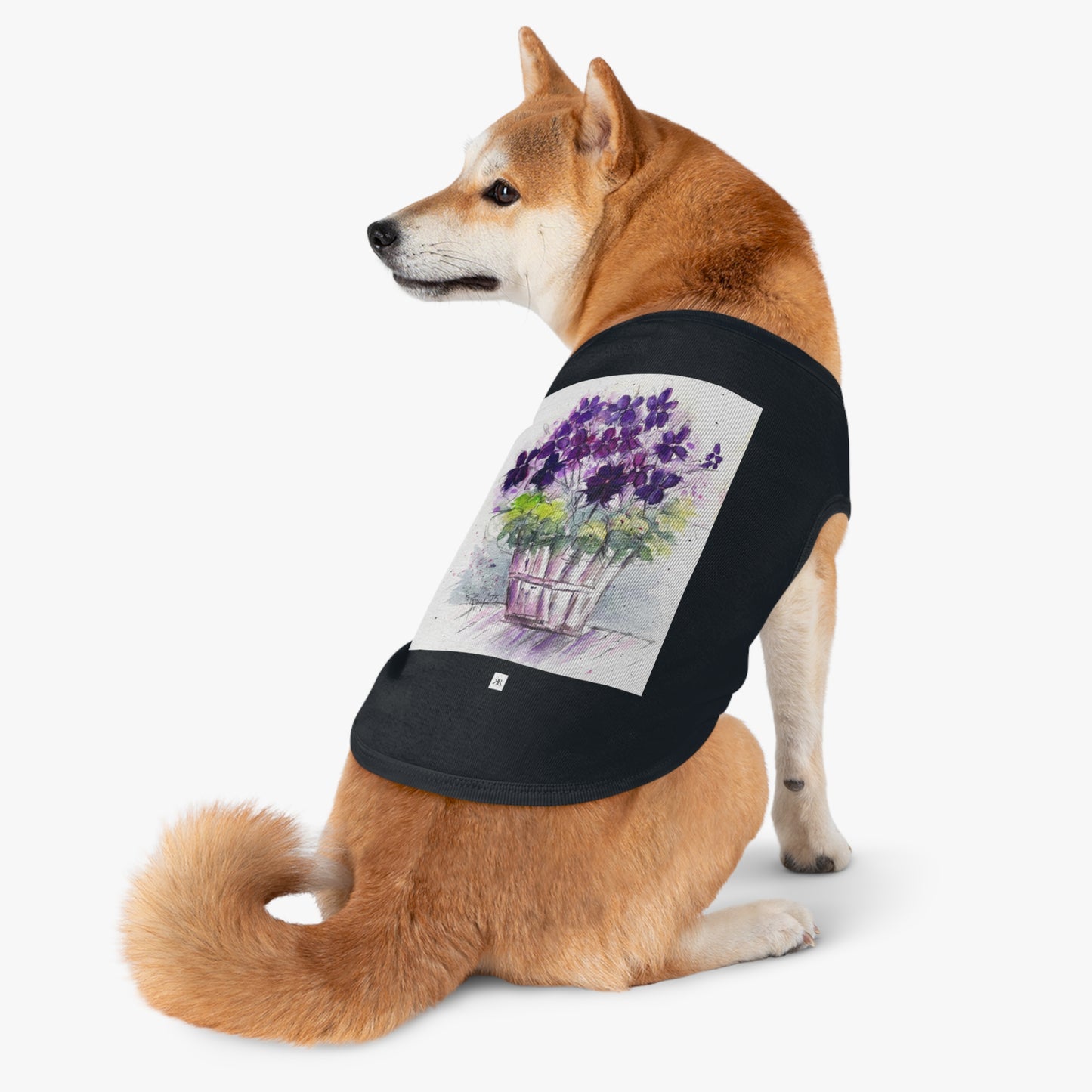 Purple Ivy Geraniums Dog Pet Tank Top