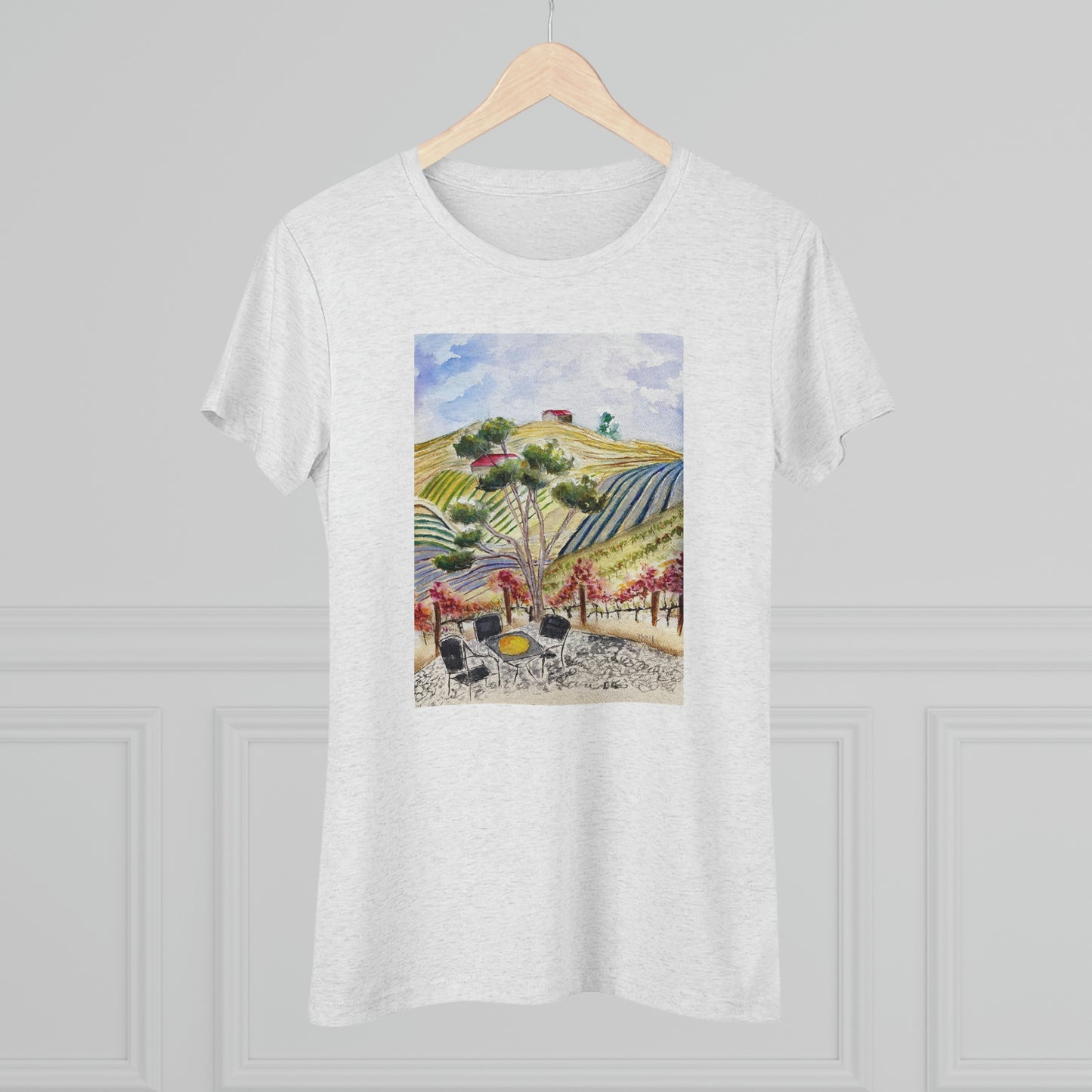 View from the Patio at GBV Temecula Women's fitted Triblend Tee  tee shirt