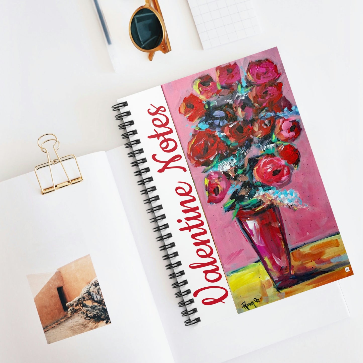 Roses "Valentine Notes" Spiral Notebook