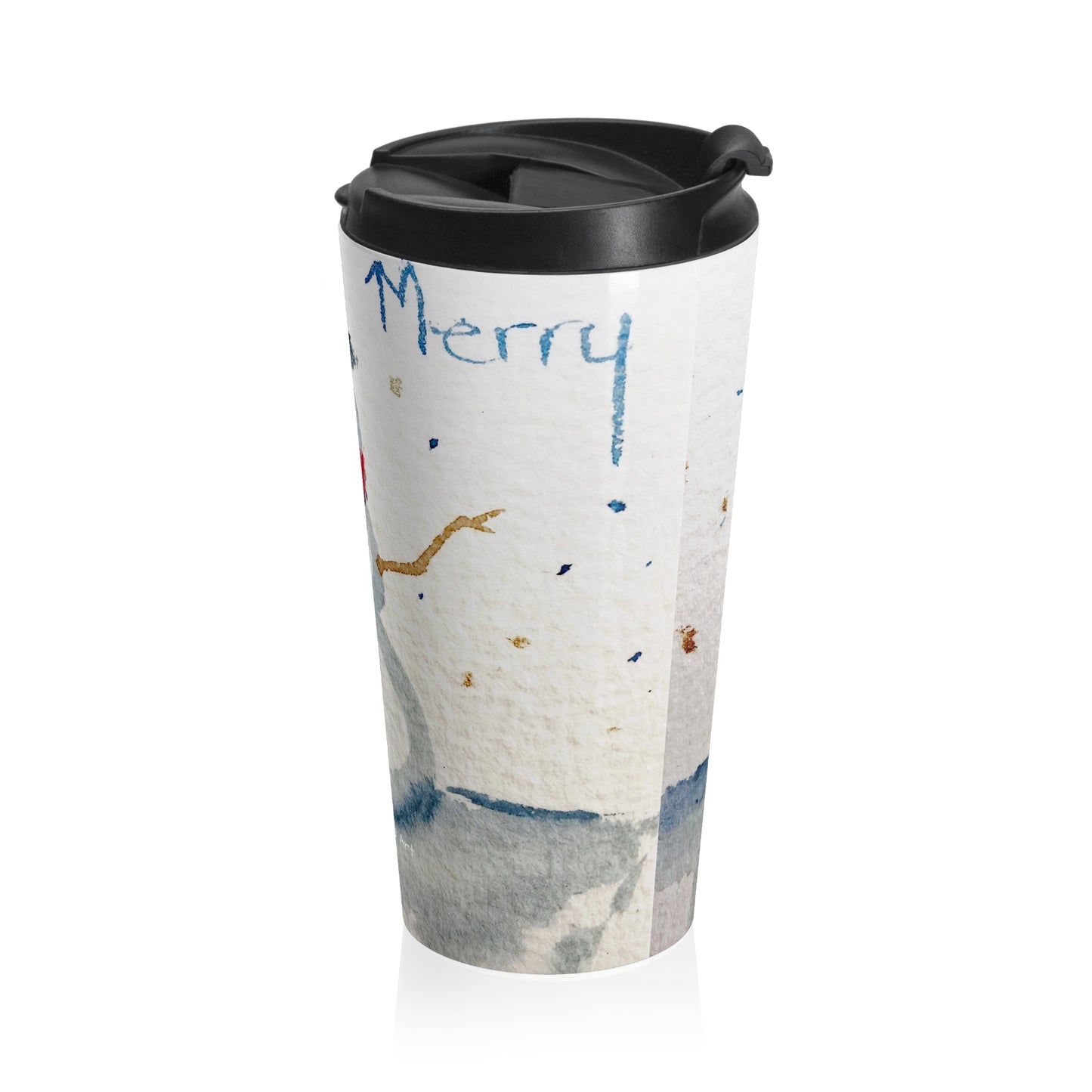 Merry Snowman Stainless Steel Travel Mug