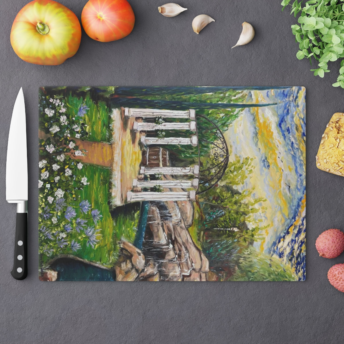The Pergola at Gershon Bachus Vintners Glass Cutting Board