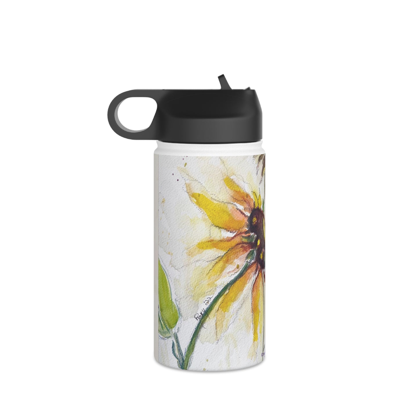 Autumn Sunflowers Stainless Steel Water Bottle, Standard Lid