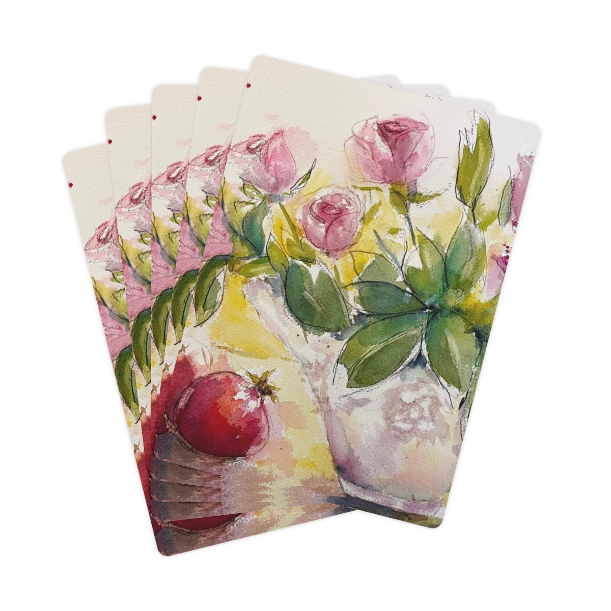 Pink Roses and Pomegranates  Poker Cards/Playing Cards