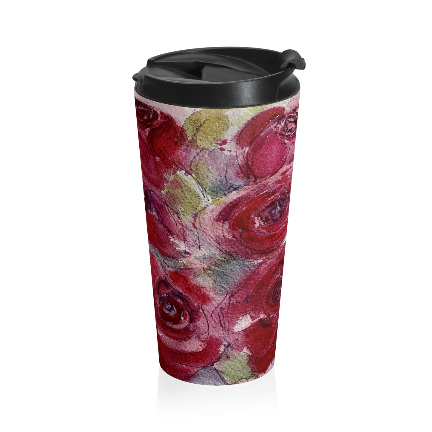 Red Roses Stainless Steel Travel Mug