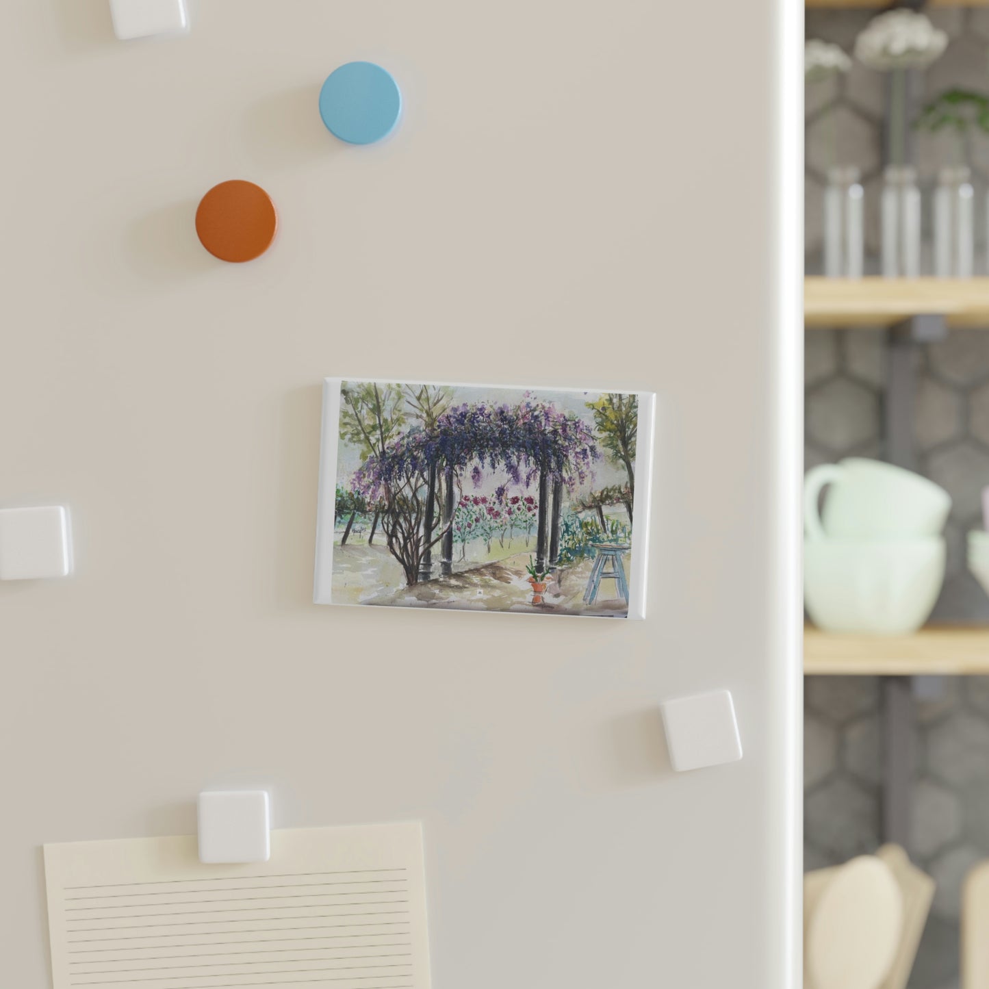 Wisteria at Somerset Button Magnet, Rectangle